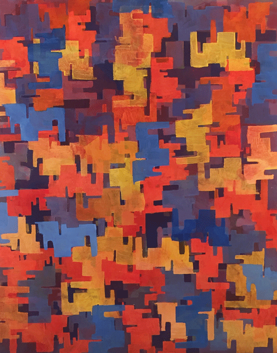 new painting by David Davron - Squibbling - 2015